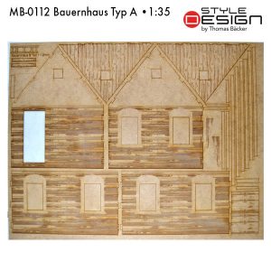MB-0112-Bauernhaus-Typ-A Laserplatte Hausteile