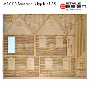 MB-0113-Bauernhaus-Typ-B Laserplatte Hausteile